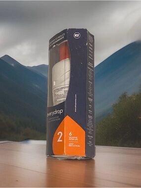 Refrigerator Water Filter 2 – Compatible White with Orange Cap